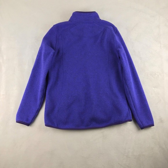 L.L. Bean Sweater Fleece Full Zip Jacket Womens Size PM Purple Soft Cozy Travel - Picture 2 of 8